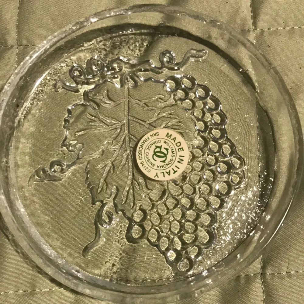 Williams Sonoma Glass Wine Coasters Set of 2 - Picture 2 of 5